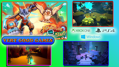 A banner for the review of Skylar & Plux: Adventure on Clover Island - a game for PlayStation 4, Xbox One, Windows computers