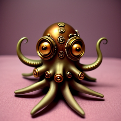 Steampunk Octopus Statue Miniature 3D amazingwallpapersa blogspot com (44)