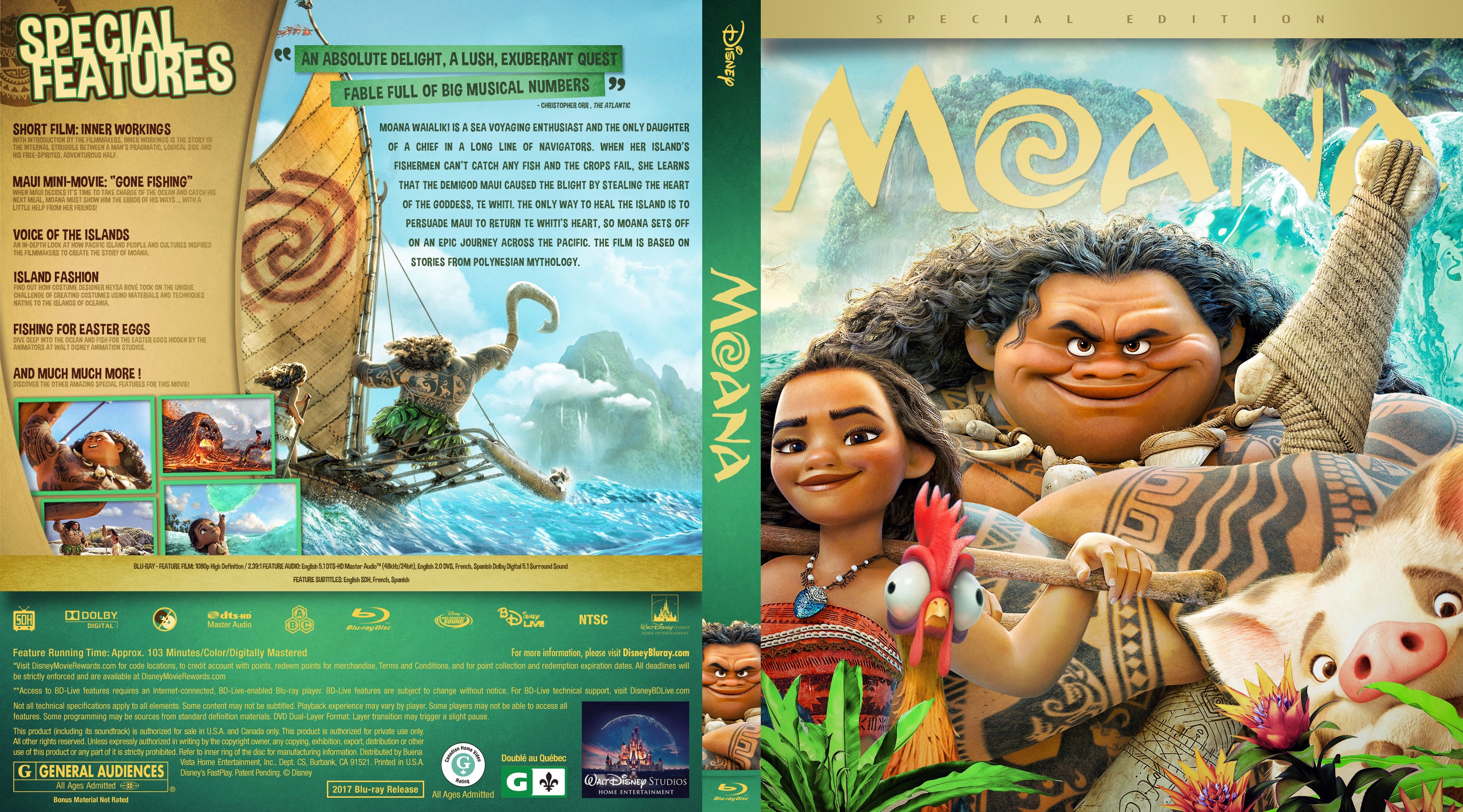 Moana Bluray Cover  Cover Addict - DVD, Bluray Covers and 