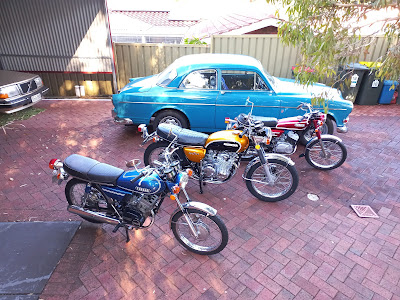 Honda, 2x Yamaha, Volvo 122S...