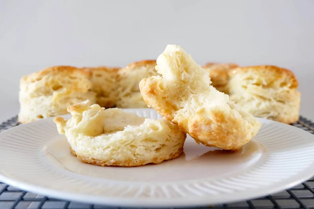 buttermilk biscuits on a plate