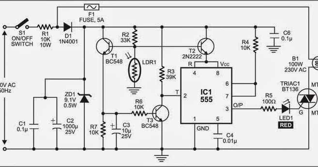 Wiring & diagram Info: Electronic Street Light Switch Circuit Digram