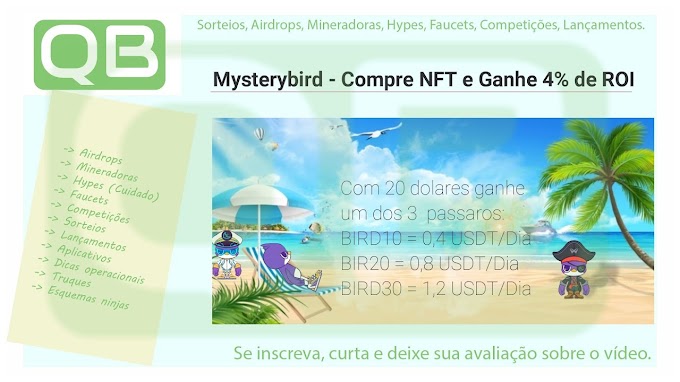CanalQb - Jogos Online que pagam - Mysterybird - #ROI 4% ao dia! - Finalizado