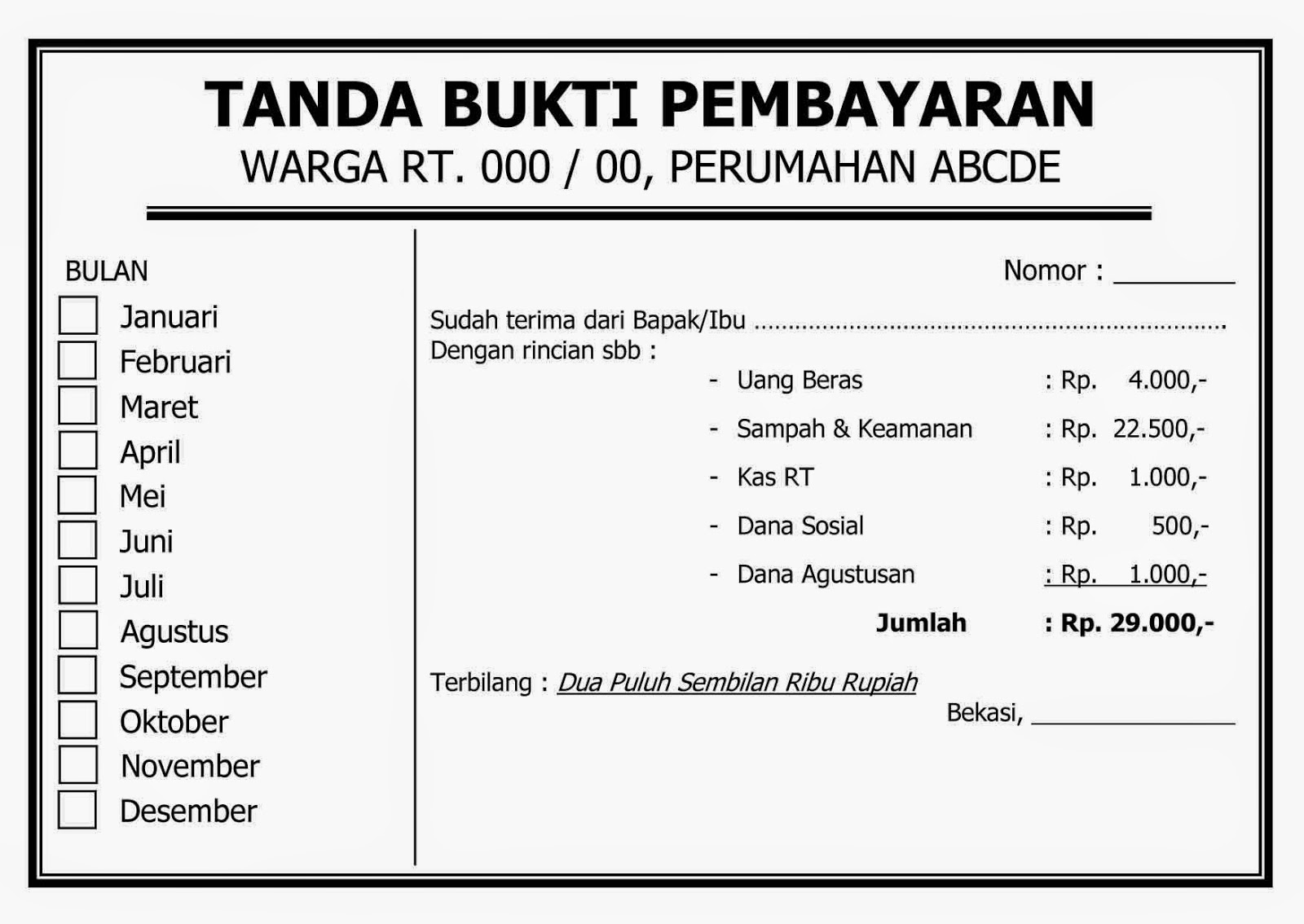 Contoh Surat Pernyataan Pembayaran - Contoh 193