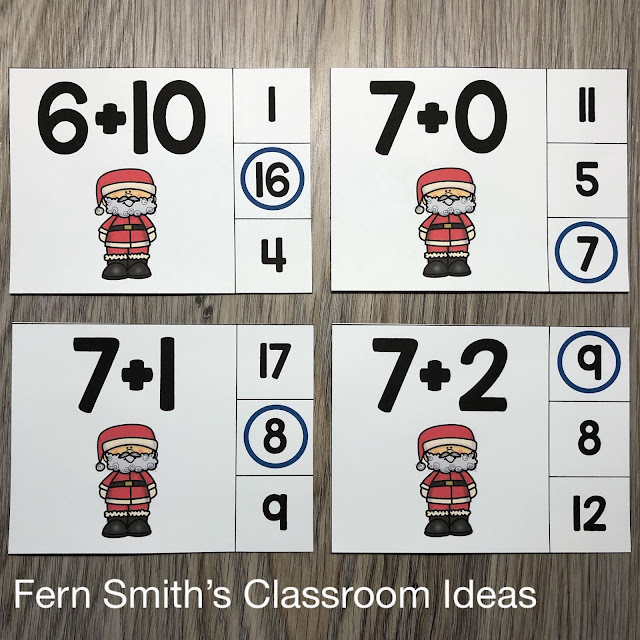 Download This December Addition Matching Clip Card Math Centers For Your Classroom Today!