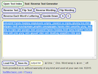 http://textmechanic.com/Reverse-Text-Generator.html