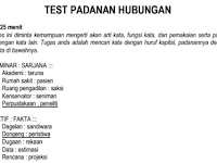 Conto Soal Psikotes Dan Jawabannya Untuk Ppg