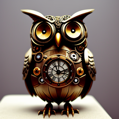 Steampunk Clockwork Owl Statue Miniature 3D amazingwallpapersa blogspot com (32)