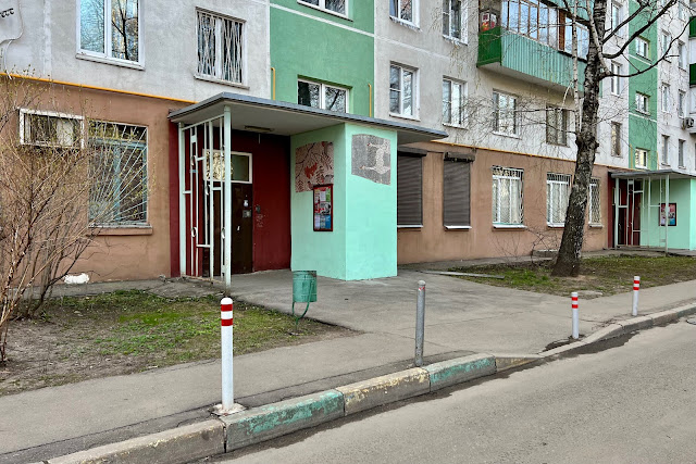 улица Софьи Ковалевской, дворы, жилой дом 1968 года постройки, мозаика