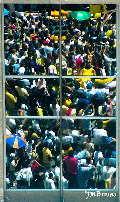 people's reflection on one of the glass windows of Enterprise Bldg. - taken with Canon Powershot SX110 IS; post-processed with Adobe LR2