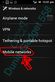 Setting mobile network Android