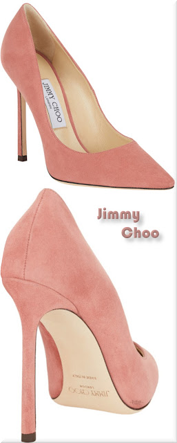 ♦Jimmy Choo Romy pink suede pointy-toe pumps #jimmychoo #shoes #pantone #pink #brilliantluxury