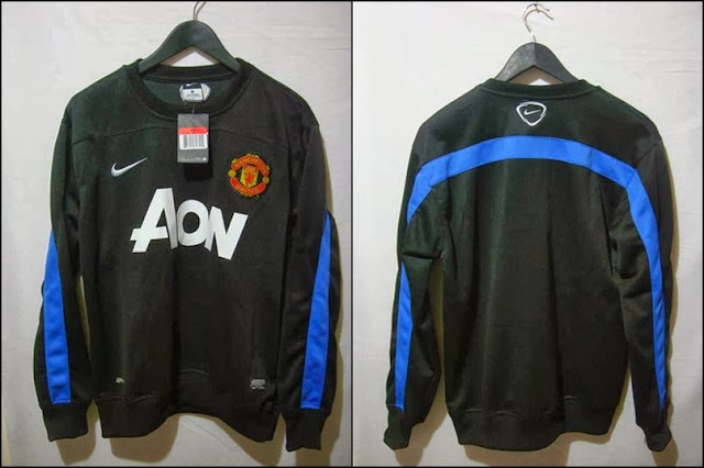 SWEATER TRAINING MANCHESTER UNITED BLACK AON 2013-2014 