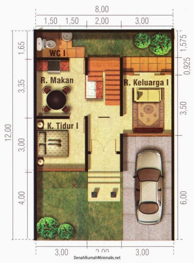 gambar denah rumah tingkat dua 1