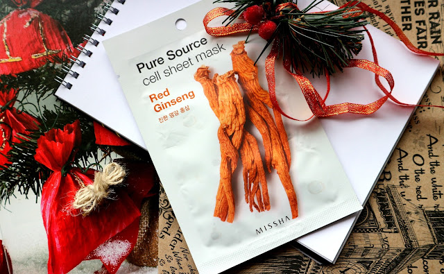 Missha Pure Source Cell Sheet Mask Red Ginseng Тканевая маска для лица с витализирующим эффектом