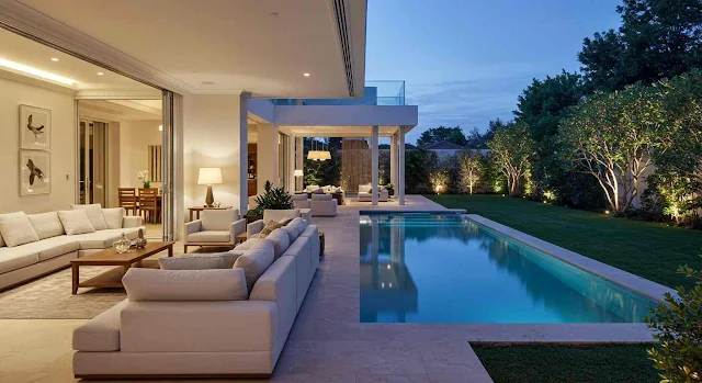 piscina na sala de estar
