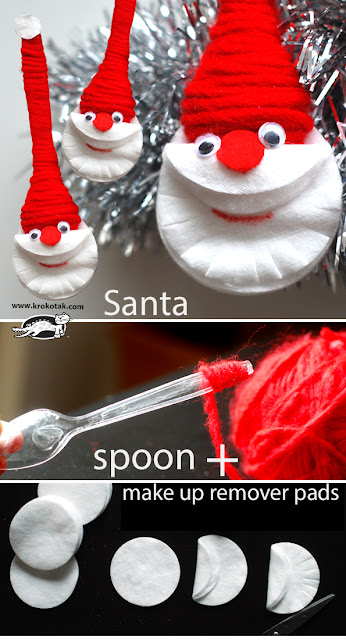 http://krokotak.com/2014/12/santa-from-a-spoon-and-make-up-remover-pads/