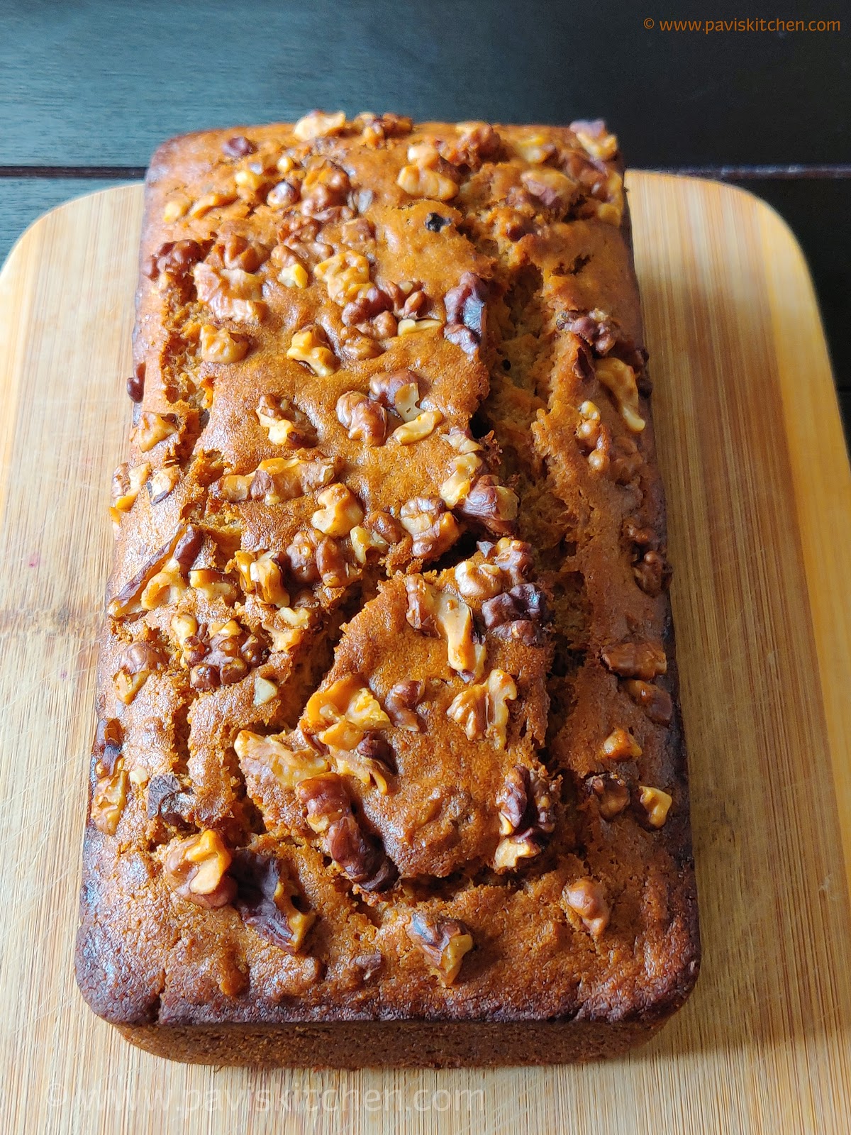 Banana Walnut Bread eggless vegan