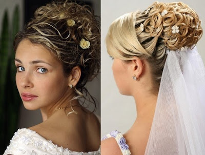 wedding updos with tiara and veil