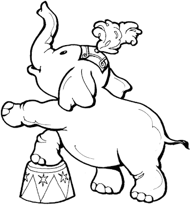 Circus Elephant Coloring Pages