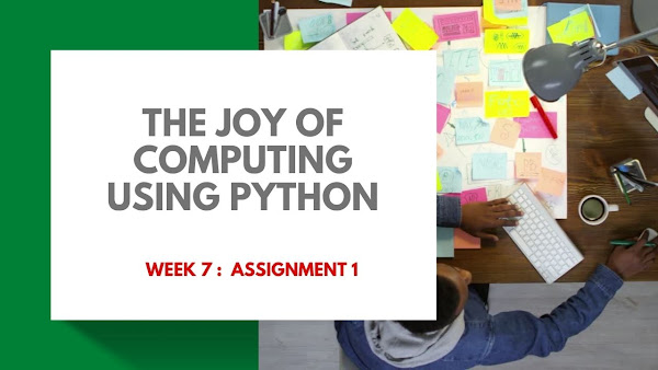 HomeJoy of Computing using PythonThe Joy of Computing Using Python Week 7 Solutions
The Joy of Computing Using Python Week 7 Solutions
Loads Of Logic
The Joy of Computing using Python  NPTEL 2023  Week 7 Assignment Solutions