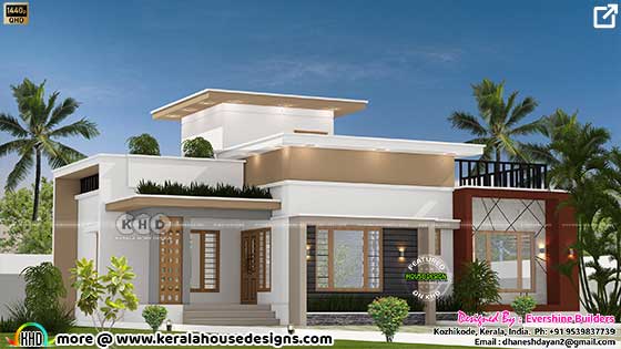 1650 square feet flat roof style house