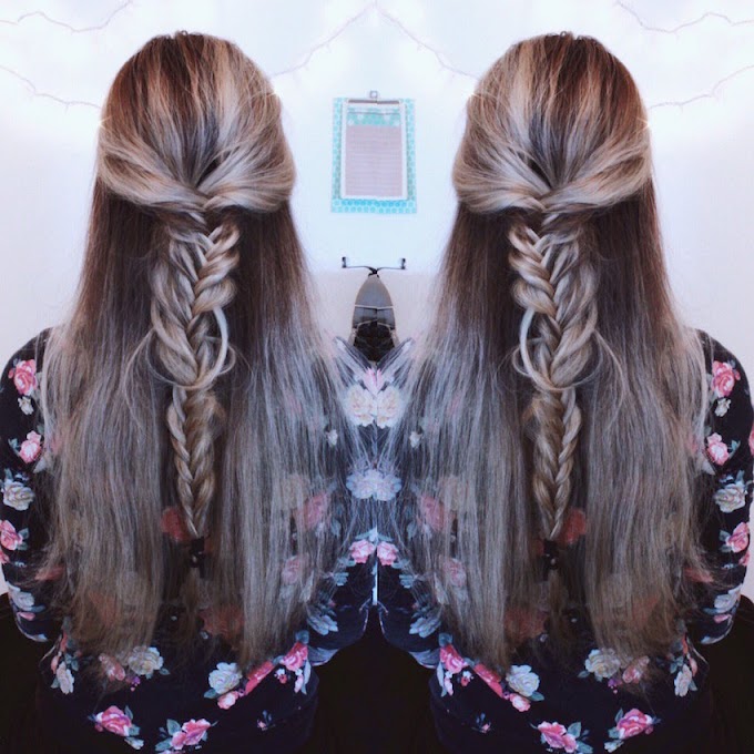 Half Up Fishtail Braid 