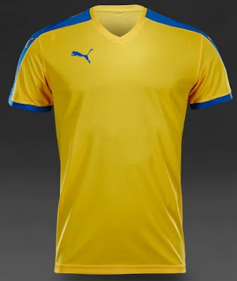 Desain Jersey Futsal Puma Warna Kuning Biru