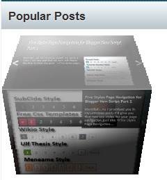 Gadget / Widget Messages populaires pour Blogger avec l'animation Cube 3D : Nouvelle façon de présenter vos Messages les plus consultés avec une animation Cube 3D. 