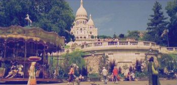 Sacré-Coeur e o carrossel de Montmartre