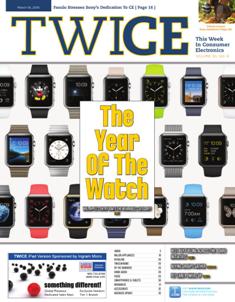 TWICE This Week In Consumer Electronics 2015-06 - March 16, 2015 | ISSN 0892-7278 | TRUE PDF | Quindicinale | Professionisti | Consumatori | Distribuzione | Elettronica | Tecnologia
TWICE is the leading brand serving the B2B needs of those in the technology and consumer electronics industries. Anchored to a 20+ times a year publication, the brand covers consumer technology through a suite of digital offerings, events and custom content including native advertising, white papers, video and webinars. Leading companies and its leaders turn to TWICE for perspective and analysis in the ever changing and fast paced environment of consumer technology. With its partner at CTA (the Consumer Technology Association), TWICE produces the Official CES Daily.