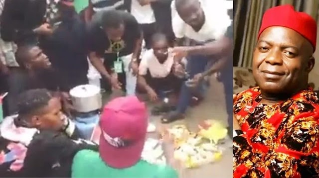 Abia residents cook food and throw parties outside the 'INEC' office while awaiting declaration of Otti as governor-elect (Video)