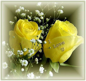 i love u with yellow rose
