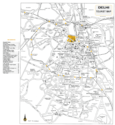 Delhi Road map for tourists