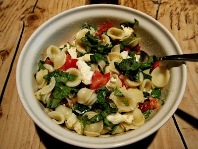 Orecchiette with Mozzarella & Tomatoes: dinners for nights on the go to games, practices and other family activities