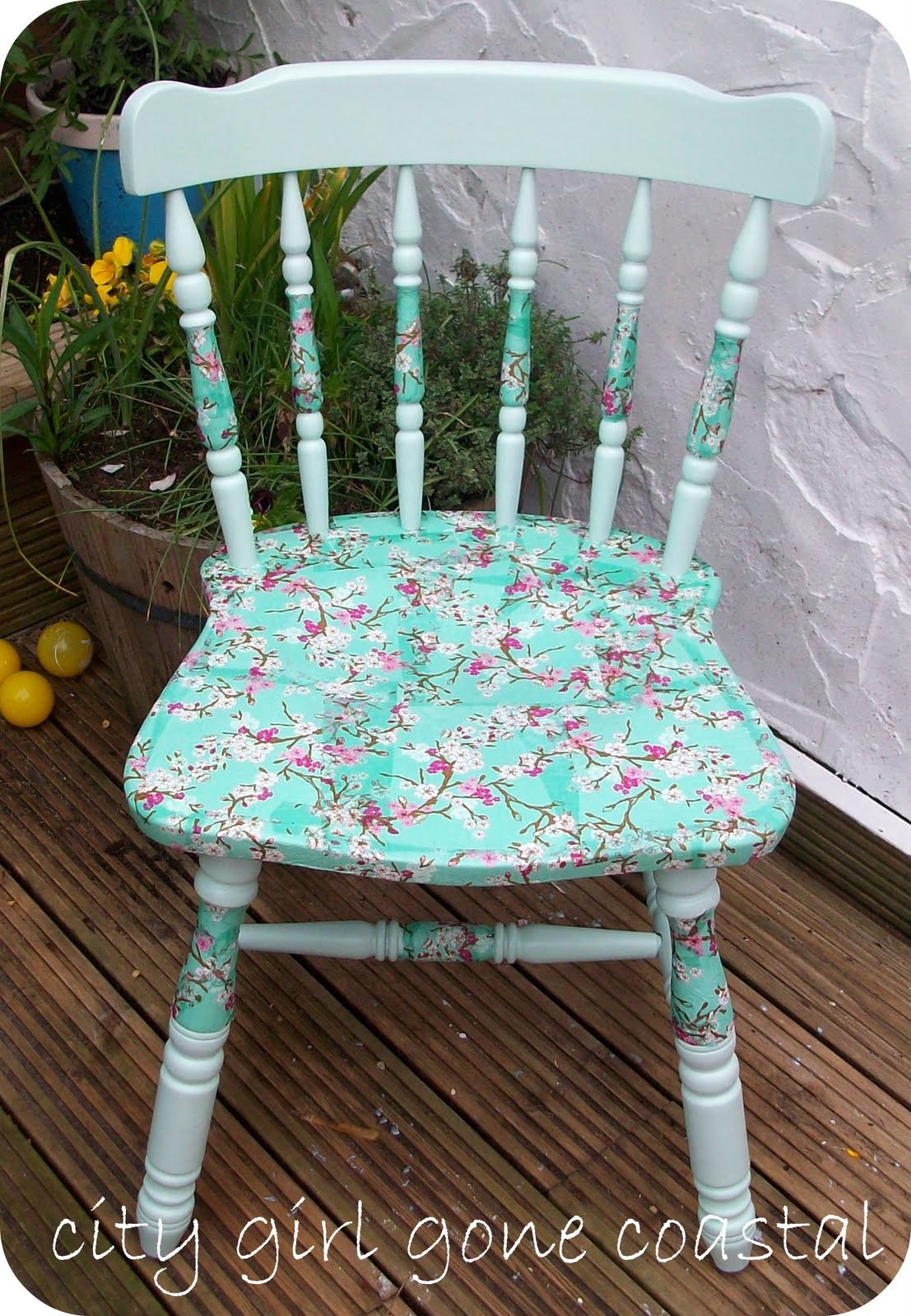 decoupage projects wood Decoupage Chair