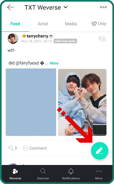 buat kiriman di weverse