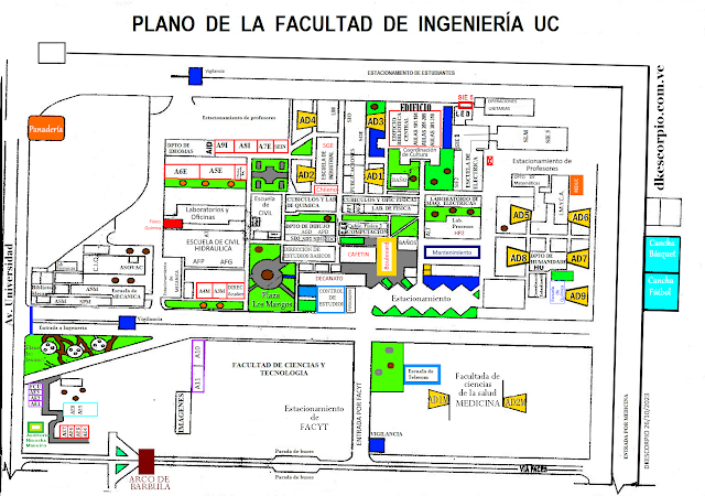 Mapa de la facultad de ingeniería UC