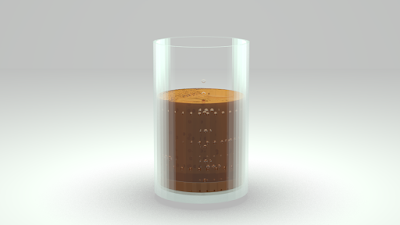 an attempt at blender render making a glass and a semi-transparent coffee