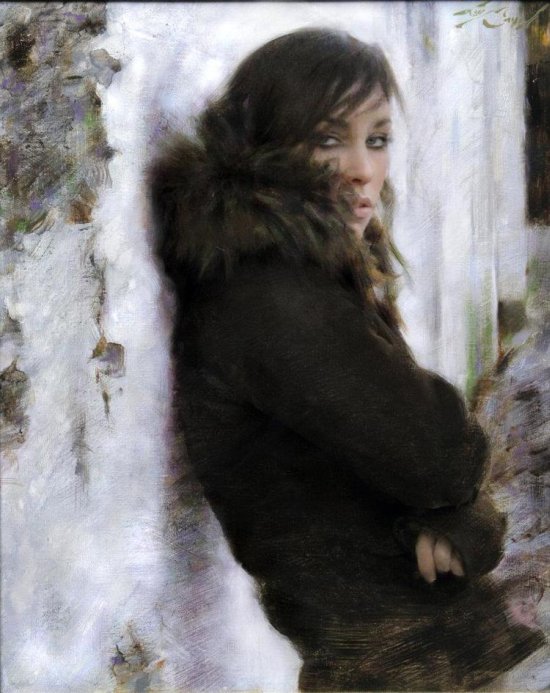 Casey Baugh pinturas foto-realistas como fotografias com filtro impressionista