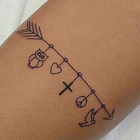 Mini tatuagens femininas 