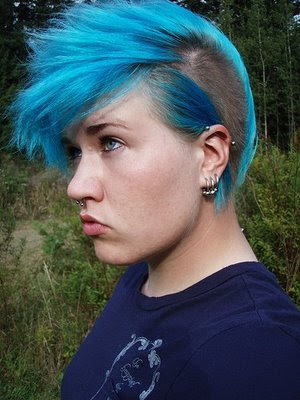 punk girl hairstyle. hairstyles looking funky.