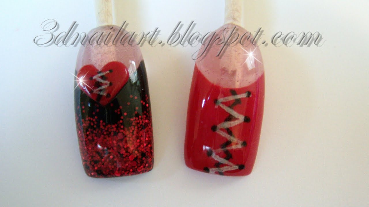 3D Nail Art: Broken Heart