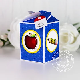 Sunny Studio Stamps: Wrap Around Box Hawaiian Hibiscus School Time Treat Boxes by Rachel Alvarado and Lexa Levana