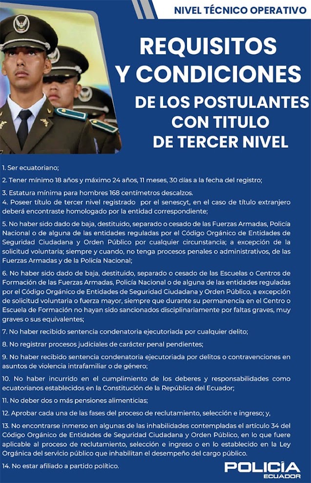 reclutamiento en linea policia ecuador 2023