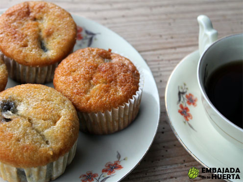 Magdalenas de cereza y almendra a la Biscayenne Receta