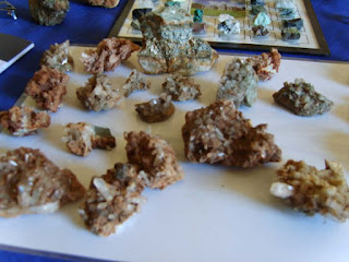 muestras de cristales de cuarzos