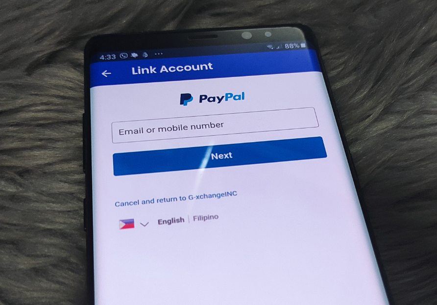 PayPal Log-In GCash Link