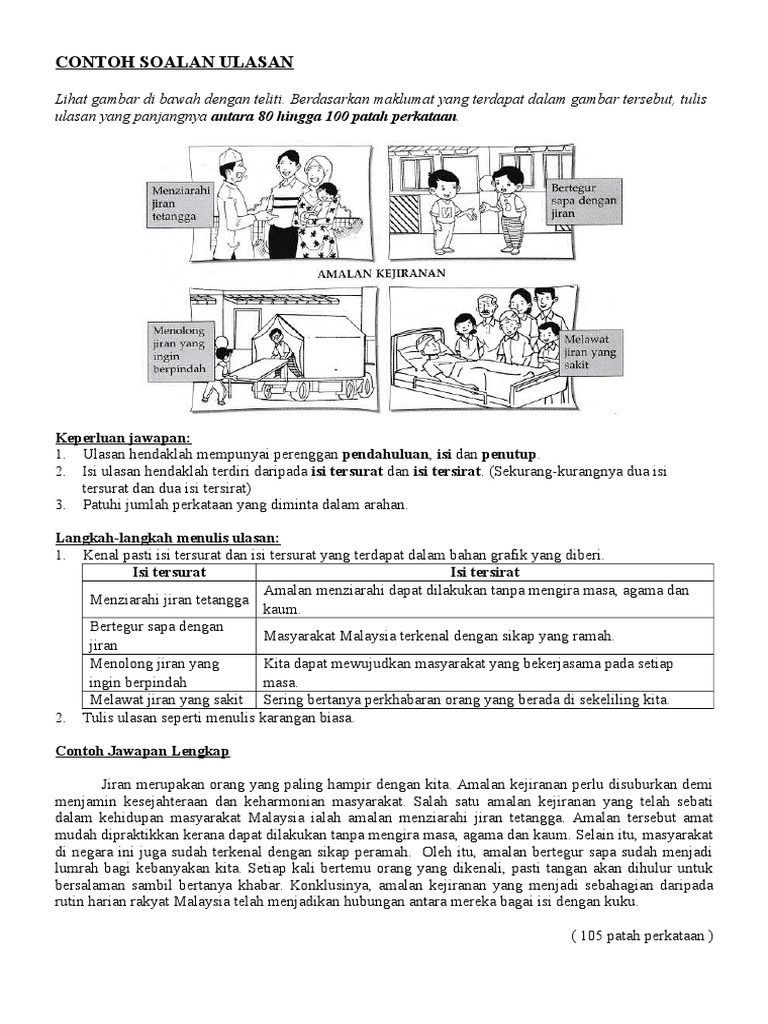 Informasi Pembelajaran : Tugasan B.M Tingkatan 2. Ulasan.