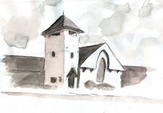 freeport maine church ammon perry illustration sketch harrisburg pa